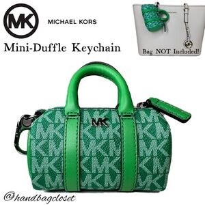 Michael Kors Vibrant Green Mini-Duffle Keychain